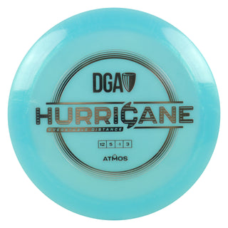 DGA Disc Golf Atmos Hurricane Distance Driver 12/5/-1/3 Light Blue/Silver 173-174g