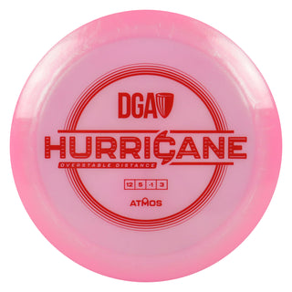 DGA Disc Golf Atmos Hurricane Distance Driver 12/5/-1/3 Pink/Red 167-169g