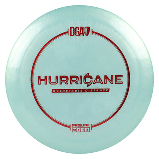 DGA Disc Golf Proline Hurricane Distance Driver 12/5/-1/3 Light Blue/Red Matrix 170-172g