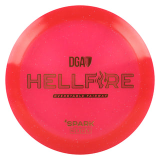 DGA Disc Golf Spark Hellfire Fairway Driver 10/3/0/8 Red/Gold 170-172g