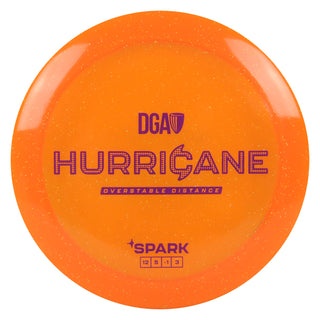 DGA Disc Golf Spark Hurricane Distance Driver 12/5/-1/3 Orange/Purple 167-169g