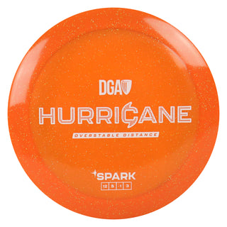 DGA Disc Golf Spark Hurricane Distance Driver 12/5/-1/3 Orange/White 173-174g