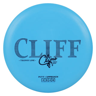 Climo Disc Golf First Run Trophy Line Cliff Putt and Approach 2/3/-1/0 Blue/Blue 172g