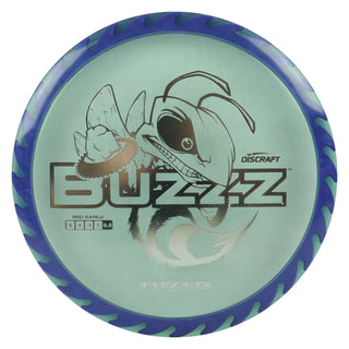 Discraft Disc Golf Fuzed Line Buzzz with Saw Pattern Midrange 5/4-1/1 Blue with Purple Saw/Silver 170-172g
