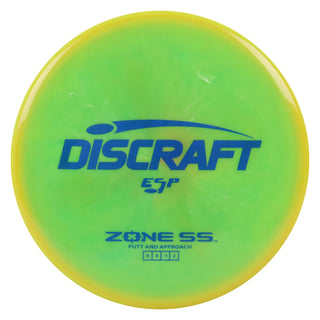 Discraft Disc Golf ESP Zone SS Putt and Approach 4/4/-1/2 Yellow Green/Navy 173-174g