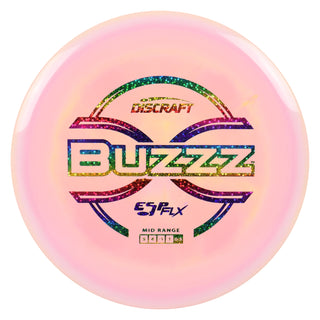 Discraft Disc Golf ESP FLX Buzzz Midrange Disc 5/4/-1/1 Pink Peach/Rainbow Stars 170-172g