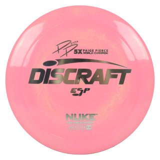 Discraft Disc Golf Paige Pierce Signature ESP Nuke Driver 13/5/-1/3 Pink/Silver 173-174g
