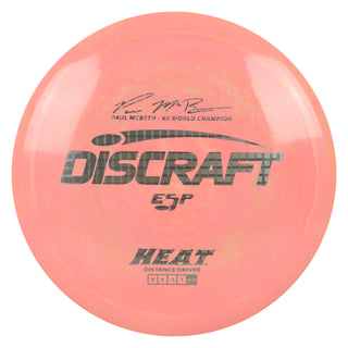 Discraft Disc Golf Paul McBeth Signature ESP Heat Distance Driver 9/6/-3/1 Peach/Silver Squares 167-169g