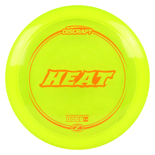 Discraft Disc Golf Z Line Heat Distance Driver 9/6/-3/1 Yellow/Orange 173-174g