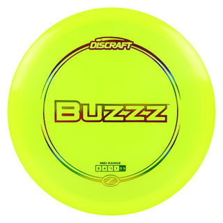 Discraft Disc Golf Z Line Buzzz Midrange Disc 5/4/-1/1 Yellow/Rainbow 177-180g