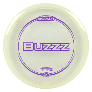 Discraft Disc Golf Z Line Buzzz Midrange Disc 5/4/-1/1 Clear/Purple 167-169g