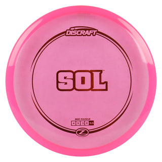 Discraft Disc Golf Z Line Sol Midrange Disc 4/5/-3/0 Pink/Orange 167-169g