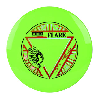 Streamline Disc Golf Neutron Flare Distance Driver 9/4/0/3.5 Neon Green/Gold Red 172 grams