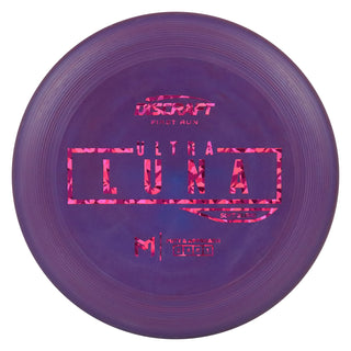 Discraft Disc Golf First Run Putter Line Soft UltraLuna Putt and Approach 3/4/0/1 Purple/Magenta Shatter 164g
