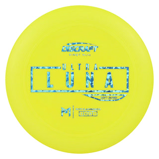 Discraft Disc Golf First Run Putter Line Soft UltraLuna Putt and Approach 3/4/0/1 Yellow/Blue Shatter 174g