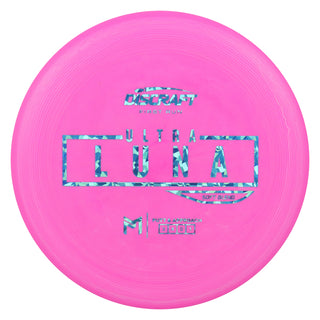 Discraft Disc Golf First Run Putter Line Soft UltraLuna Putt and Approach 3/4/0/1 Pink/Blue Shatter 174g