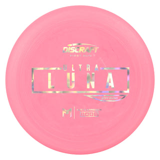 Discraft Disc Golf First Run Putter Line Soft UltraLuna Putt and Approach 3/4/0/1 Light Pink/Holo Prisms 164g