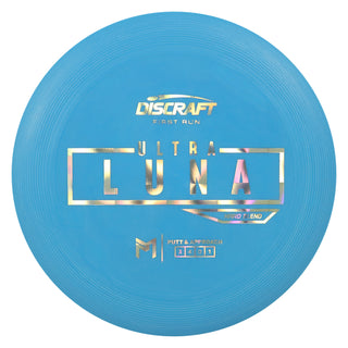 Discraft Disc Golf First Run Putter Line Hard UltraLuna Putt and Approach 3/4/0/1 Blue/Holo Prisms 174g
