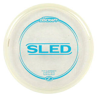 Discraft Disc Golf Z Line Sled Putt and Approach 3/2/-1/2 Clear/Turquoise 177-180g