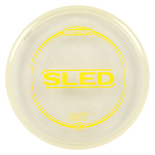 Discraft Disc Golf Z Line Sled Putt and Approach 3/2/-1/2 Clear/Yellow 177-180g
