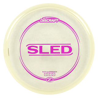 Discraft Disc Golf Z Line Sled Putt and Approach 3/2/-1/2 Clear/Purple 175-176g