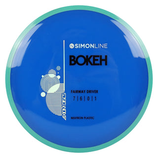 Axiom Disc Golf Simon Line Neutron Bokeh Fairway Driver 7/6/0/1 Dark Blue/Teal 174 grams