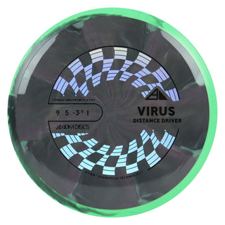 Axiom Disc Golf Cosmic Neutron Virus Distance Driver 9/8/-3.5-1 Black/Green Black 158 grams