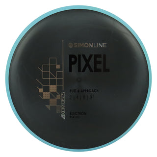 Axiom Disc Golf Simon Line Electron Lizotte Pixel Putter 2/4/0/0.5 Black/Light Blue 175 grams