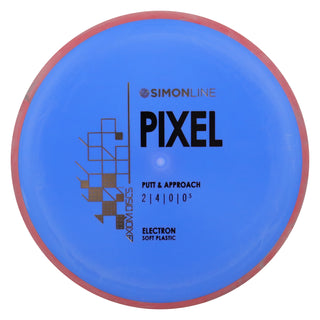 Axiom Disc Golf Simon Line Electron Soft Lizotte Pixel Putter 2/4/0/0.5 Blue/Red Blend 173 grams