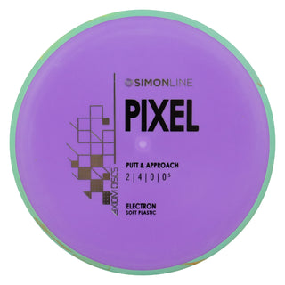 Axiom Disc Golf Simon Line Electron Soft Lizotte Pixel Putter 2/4/0/0.5 Purple/Teal Orange 174 grams