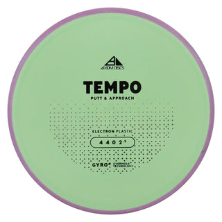 Axiom Disc Golf Electron Tempo Putt and Approach 4/4/0/2.5 Green/Purple 175 grams