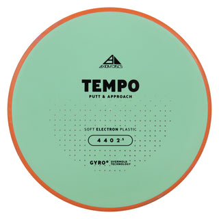 Axiom Disc Golf Electron Soft Tempo Putt and Approach 4/4/0/2.5 Green/Orange 174 grams
