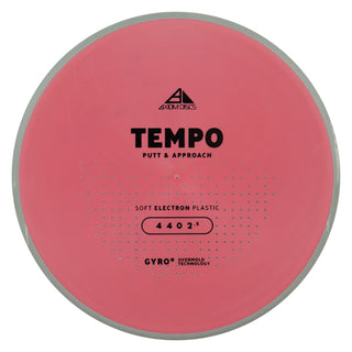 Axiom Disc Golf Electron Soft Tempo Putt and Approach 4/4/0/2.5 Red/Grey 171 grams