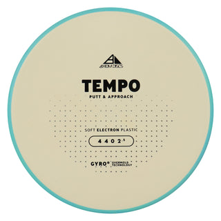 Axiom Disc Golf Electron Soft Tempo Putt and Approach 4/4/0/2.5 White/Blue 173 grams
