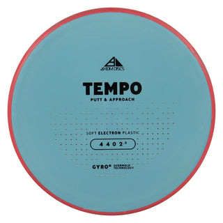 Axiom Disc Golf Electron Soft Tempo Putt and Approach 4/4/0/2.5 Blue/Red 166 grams