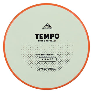 Axiom Disc Golf Electron Firm Tempo Putt and Approach 4/4/0/2.5 White/Orange 171 grams