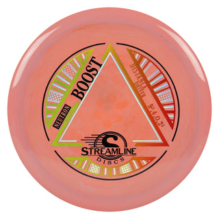 Streamline Discs Neutron Boost Distance Driver 9.5/4/0/2.5 Dark Peach/Gold Red 175 grams