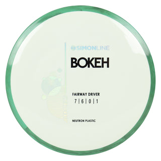 Axiom Disc Golf Simon Line Neutron Bokeh Fairway Driver 7/6/0/1 White/Black Teal 173 grams
