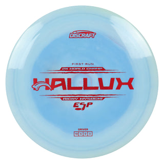Discraft Disc Golf Ricky Wysocki First Run ESP Hallux Distance Driver 10/5/0/3 Sky Blue/Red 166g