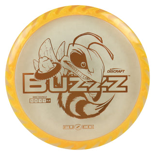 Discraft Disc Golf Fuzed Line Buzzz with Saw Pattern Midrange 5/4-1/1 Clear with Gold Saw/Bronze 173-174g
