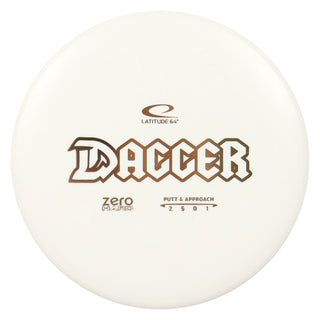 Latitude 64 Disc Golf Zero Hard Dagger Putter 2/5/0/1 White/Gold 175 grams