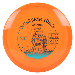 Westside Disc Golf VIP Vellamo Midrange 5/5.5/0/1.5 Orange/Turquoise 173 grams