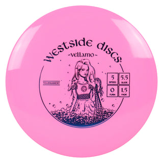 Westside Disc Golf Tournament Vellamo Midrange 5/5.5/0/1.5 Pink/Indigo 173 grams