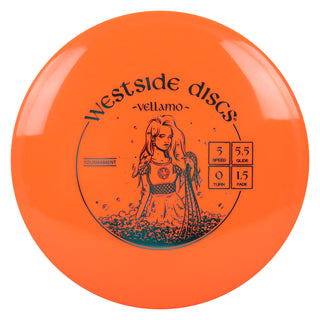 Westside Disc Golf Tournament Vellamo Midrange 5/5.5/0/1.5 Orange/Turquoise 178 grams