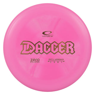 Latitude 64 Disc Golf Zero Hard Dagger Putter 2/5/0/1 Pink/Gold 175 grams