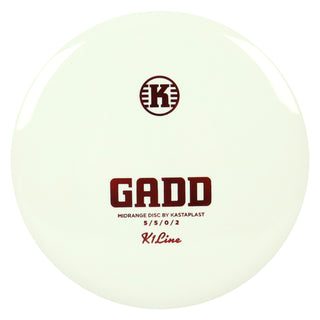 Kastaplast Disc Golf K1 Gadd Midrange 5/5/0/2 White/Red 172 grams