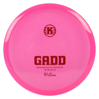 Kastaplast Disc Golf K1 Gadd Midrange 5/5/0/2 Clear Pink/Red 170 grams
