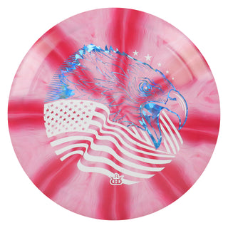 Dynamic Disc Golf Fuzion Burst Freedom Screaming Eagle Distance Driver Red/Blue Shatter 174 grams