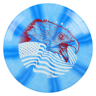 Dynamic Disc Golf Fuzion Burst Freedom Screaming Eagle Distance Driver Blue/Red 173 grams