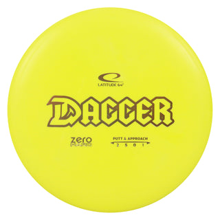 Latitude 64 Disc Golf Zero Hard Dagger Putter 2/5/0/1 Yellow/Gold 175 grams